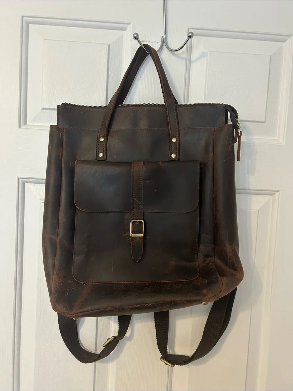 Leather laptop bag